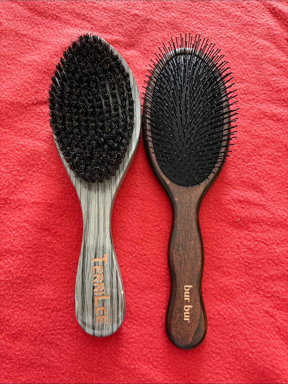 Wooden Paddle Brush in Black - Smooth Detangling & Shine